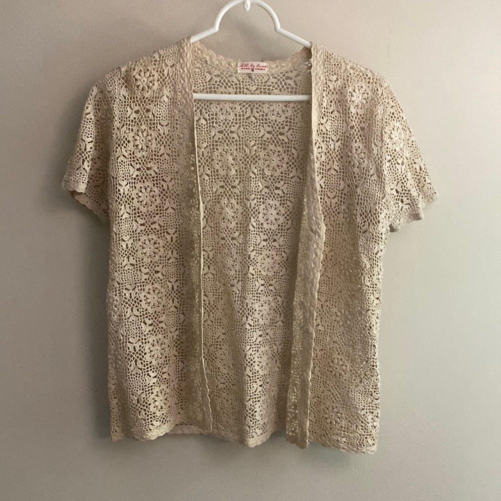 Vintage womens crochet blouse